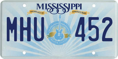 MS license plate MHU452
