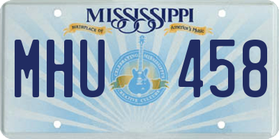 MS license plate MHU458