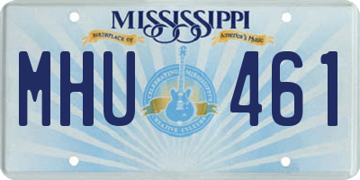 MS license plate MHU461