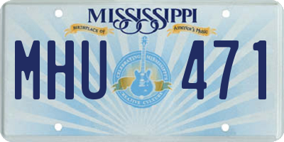 MS license plate MHU471
