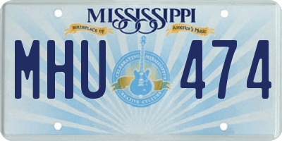 MS license plate MHU474