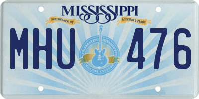 MS license plate MHU476