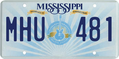 MS license plate MHU481