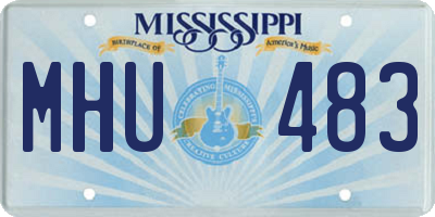 MS license plate MHU483