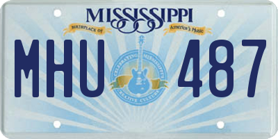 MS license plate MHU487