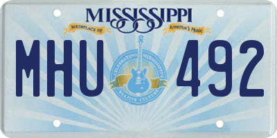 MS license plate MHU492