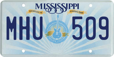 MS license plate MHU509