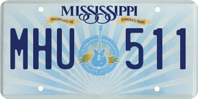 MS license plate MHU511