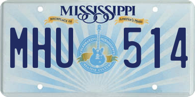 MS license plate MHU514