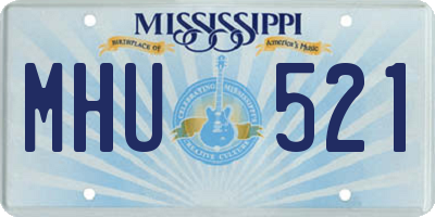 MS license plate MHU521