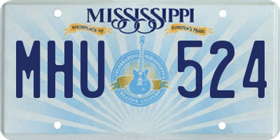MS license plate MHU524