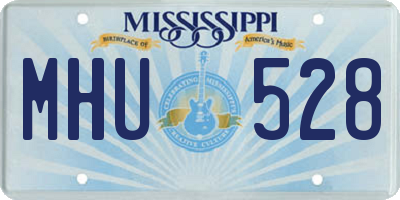 MS license plate MHU528
