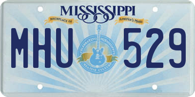 MS license plate MHU529
