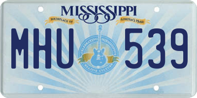 MS license plate MHU539