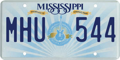 MS license plate MHU544