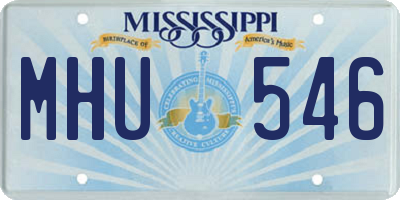 MS license plate MHU546