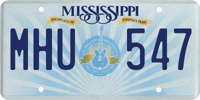 MS license plate MHU547