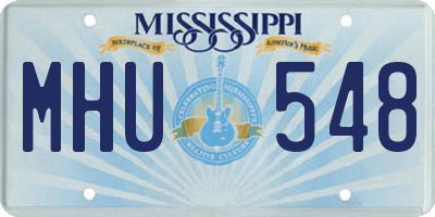 MS license plate MHU548