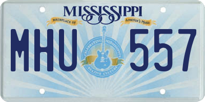 MS license plate MHU557