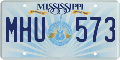 MS license plate MHU573