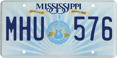 MS license plate MHU576
