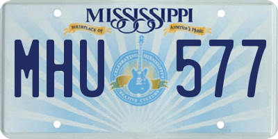 MS license plate MHU577