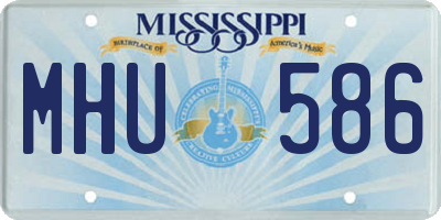 MS license plate MHU586