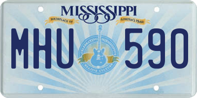 MS license plate MHU590