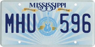 MS license plate MHU596
