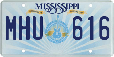 MS license plate MHU616