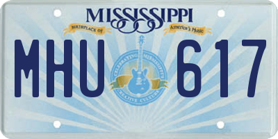 MS license plate MHU617