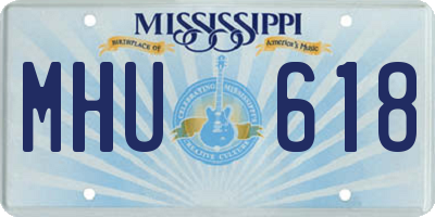 MS license plate MHU618