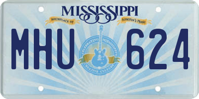 MS license plate MHU624