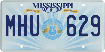 MS license plate MHU629