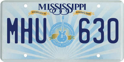 MS license plate MHU630