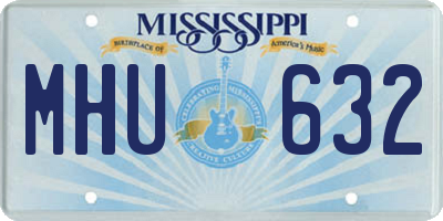 MS license plate MHU632