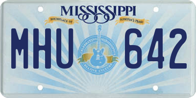 MS license plate MHU642