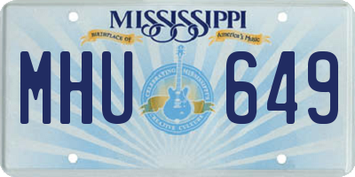 MS license plate MHU649