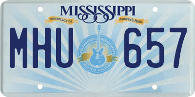 MS license plate MHU657