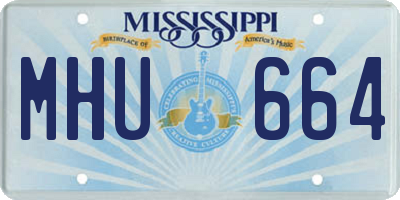 MS license plate MHU664