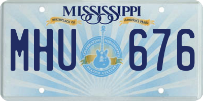 MS license plate MHU676
