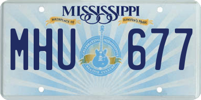MS license plate MHU677