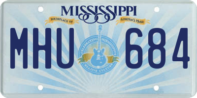 MS license plate MHU684