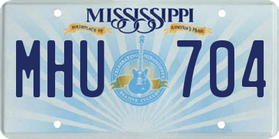 MS license plate MHU704