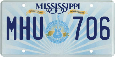 MS license plate MHU706