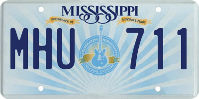 MS license plate MHU711