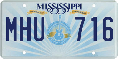 MS license plate MHU716