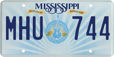 MS license plate MHU744
