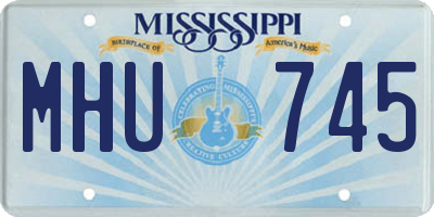 MS license plate MHU745