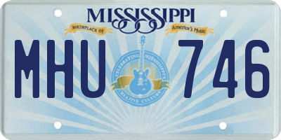 MS license plate MHU746